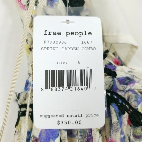 Free Peopl Spring Garden Combo cherry blossom maxi dress New with tag sz6 - Picture 7 of 11
